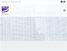 Tablet Screenshot of pcgservices.com